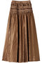 Metallic Flare Skirt/メタリックフレアスカート メゾンスペシャル/MAISON SPECIAL BRN(ブラウン)
