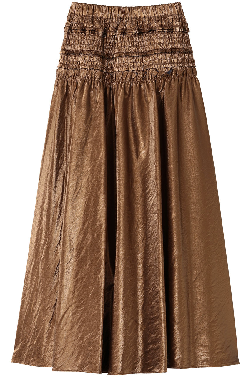 メゾンスペシャル/MAISON SPECIALのMetallic Flare Skirt/メタリックフレアスカート(BRN(ブラウン)/21252516003)