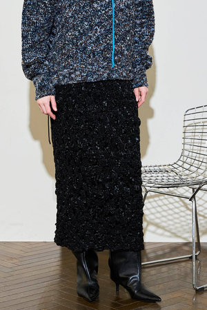メゾンスペシャル/MAISON SPECIALのMetallic Shirring Skirt/メタリックシャーリングスカート(110700/110703)