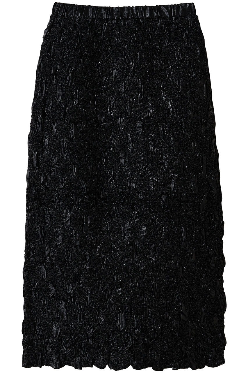 MAISON SPECIAL Metallic Shirring Skirt/メタリックシャーリングスカート (BLK(ブラック), 36) メゾンスペシャル ELLE SHOP