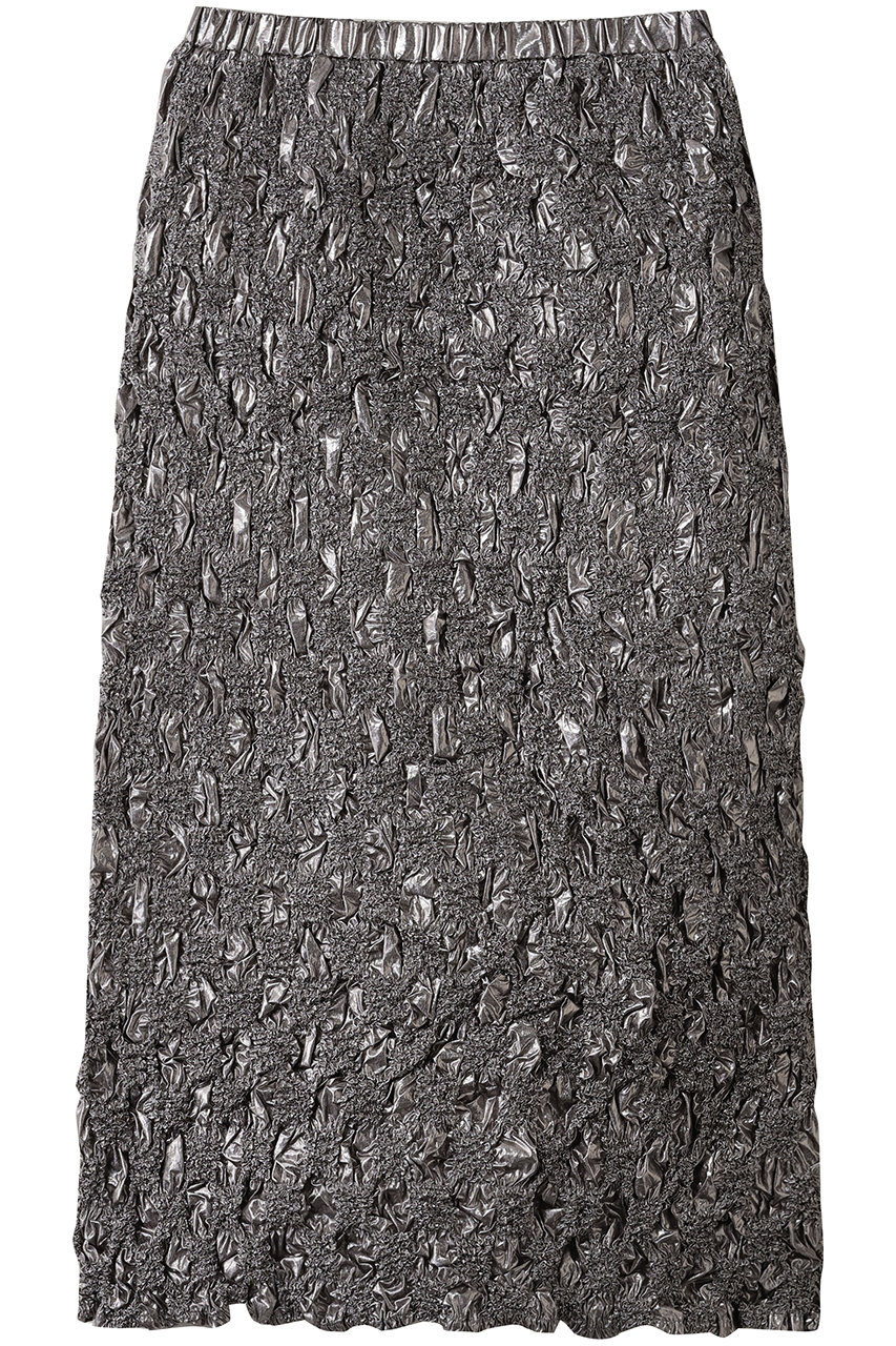 メゾンスペシャル/MAISON SPECIALのMetallic Shirring Skirt/メタリックシャーリングスカート(SLV(シルバー)/21252516004)