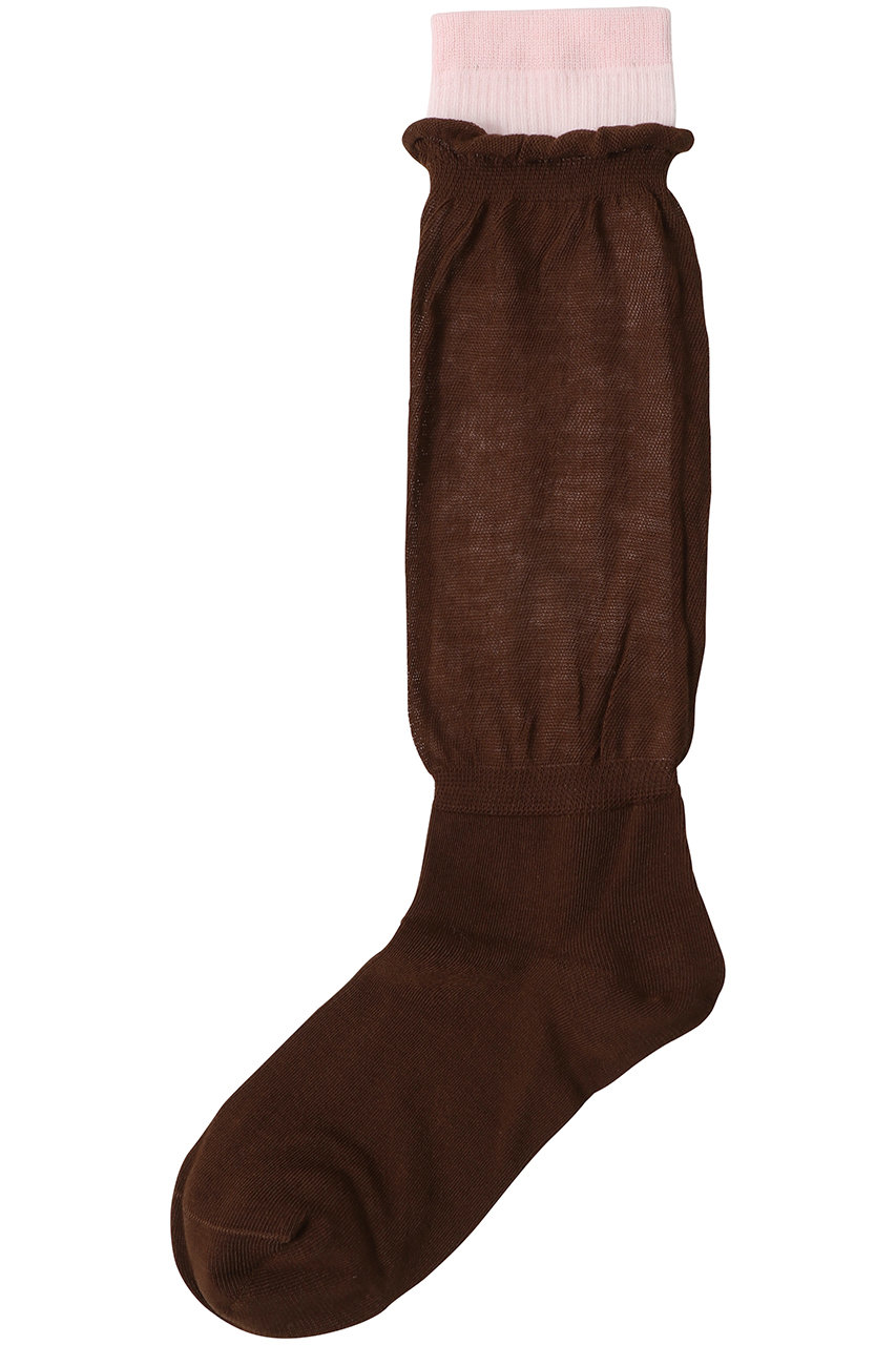 メゾンスペシャル/MAISON SPECIALのLayered Socks/レイヤードソックス(BRN(ブラウン)/21252665303)