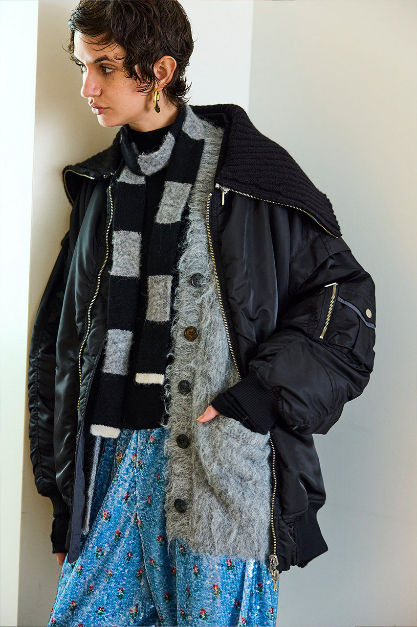 MAISON SPECIAL(メゾンスペシャル)｜Slim Muffler/スリムマフラー/BLK