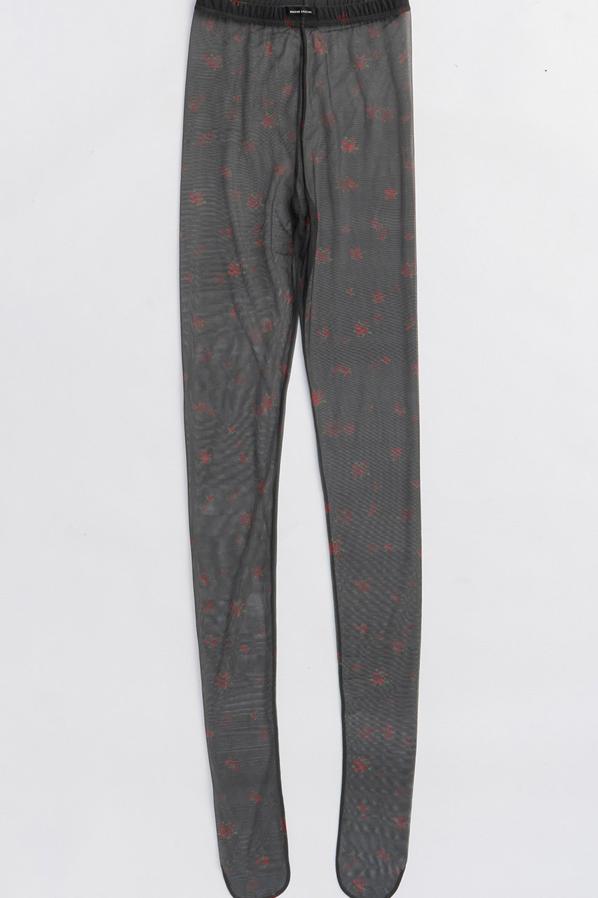 メゾンスペシャル/MAISON SPECIALのFlower Print Tights/フラワープリントタイツ(C.GRY(チャコールグレー)/21252665704)