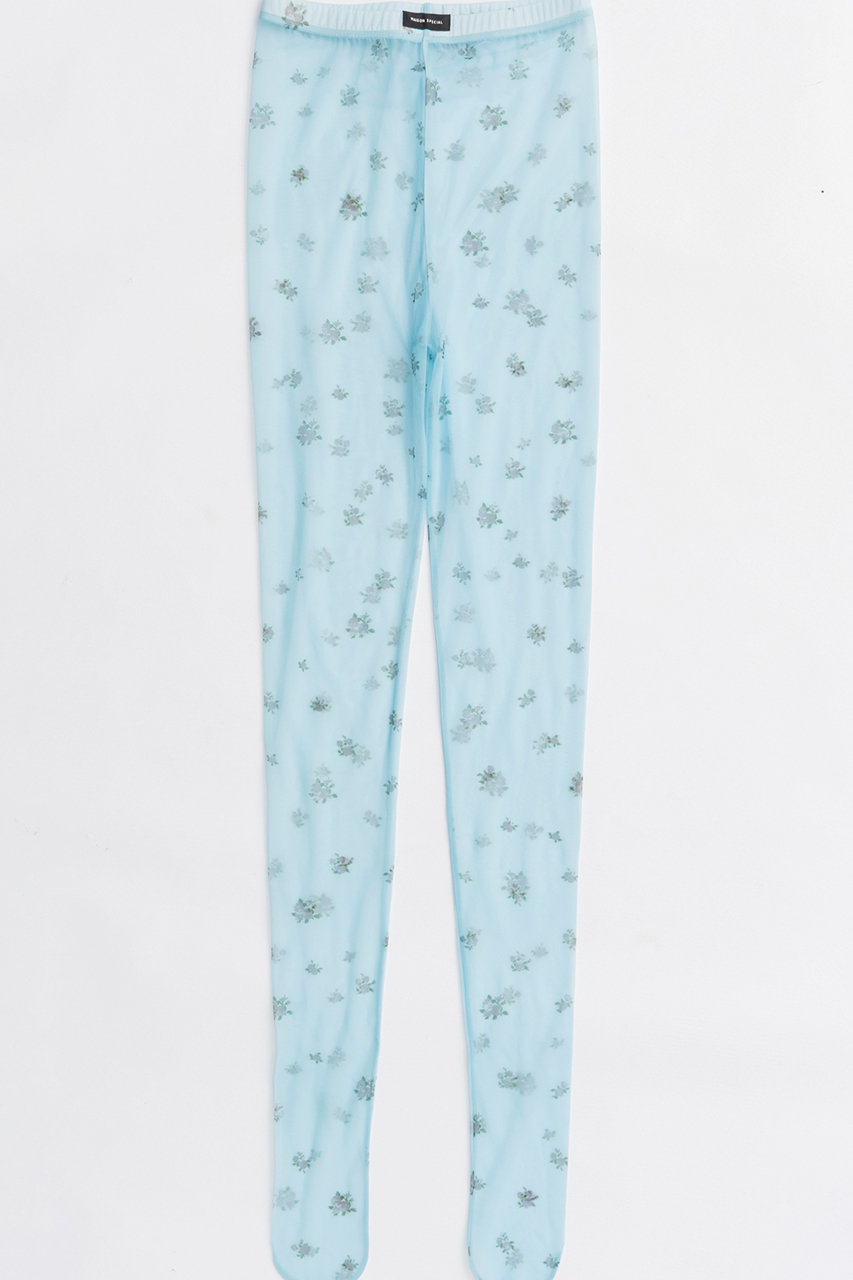 メゾンスペシャル/MAISON SPECIALのFlower Print Tights/フラワープリントタイツ(BLU(ブルー)/21252665704)