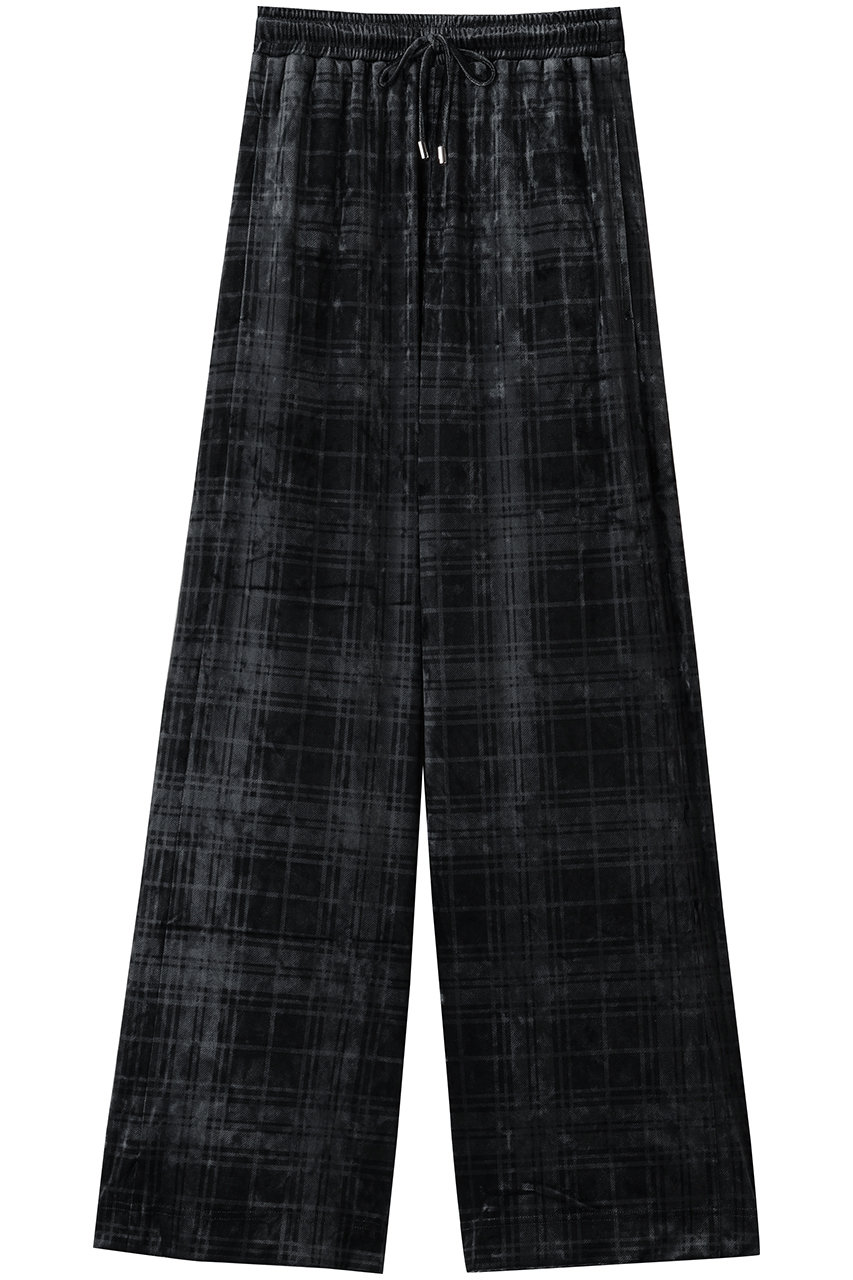 メゾンスペシャル/MAISON SPECIALのMulti Fabric Velour Easy Pants/マルチファブリックベロアイージーパンツ(BLK(ブラック)/21252465218)