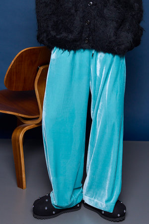 メゾンスペシャル/MAISON SPECIALのMulti Fabric Velour Easy Pants/マルチファブリックベロアイージーパンツ(110600/110601)