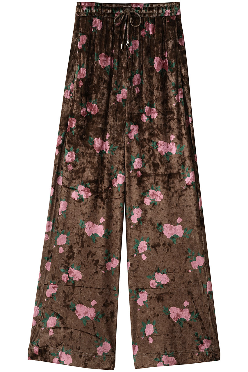 メゾンスペシャル/MAISON SPECIALのMulti Fabric Velour Easy Pants/マルチファブリックベロアイージーパンツ(BRN(ブラウン)/21252465218)