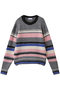Multi-border Knit Top/マルチボーダーニットトップ メゾンスペシャル/MAISON SPECIAL GRY(グレー)