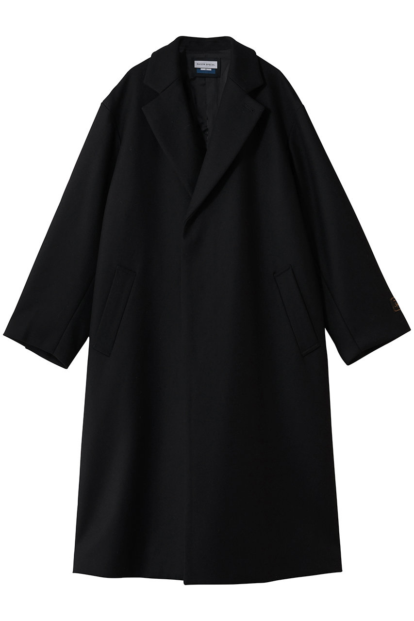メゾンスペシャル/MAISON SPECIALの【UNISEX】S170メルトンチェスターコート(BLK(ブラック)/11232161202)