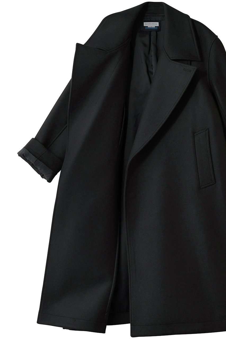 メゾンスペシャル　maison special コート　黒 MAISON SPECIAL（メゾンスペシャル） コート チェスターコート
