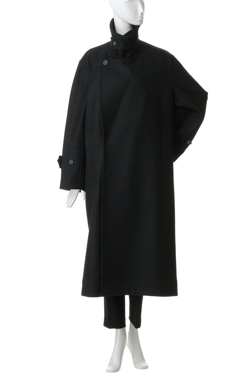 メゾンスペシャル ステンカラー ロングコート サイズ2 色 ブラック メゾンスペシャル ステンカラー ロングコート サイズ2 色 ブラック