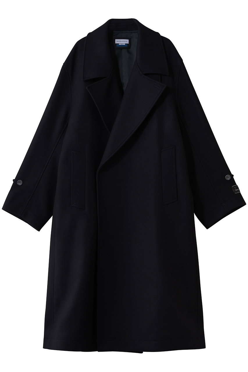 メゾンスペシャル/MAISON SPECIALの【UNISEX】S140メルトンWコート(NVY(ネイビー)/11252161201)