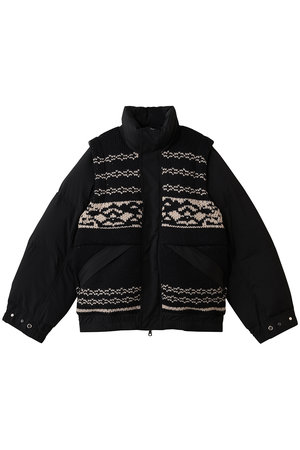 メゾンスペシャル/MAISON SPECIALの【UNISEX】ニット切替ダウンブルゾン(110800/110805)