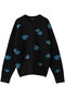Many Flower Knit Pullover/メニーフラワーニットプルオーバー メゾンスペシャル/MAISON SPECIAL BLK(ブラック)