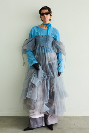 メゾンスペシャル/MAISON SPECIALの【予約販売】2-way Tulle Volume Camisole dress/2WAYチュールボリュームキャミワンピース(110500/110503)