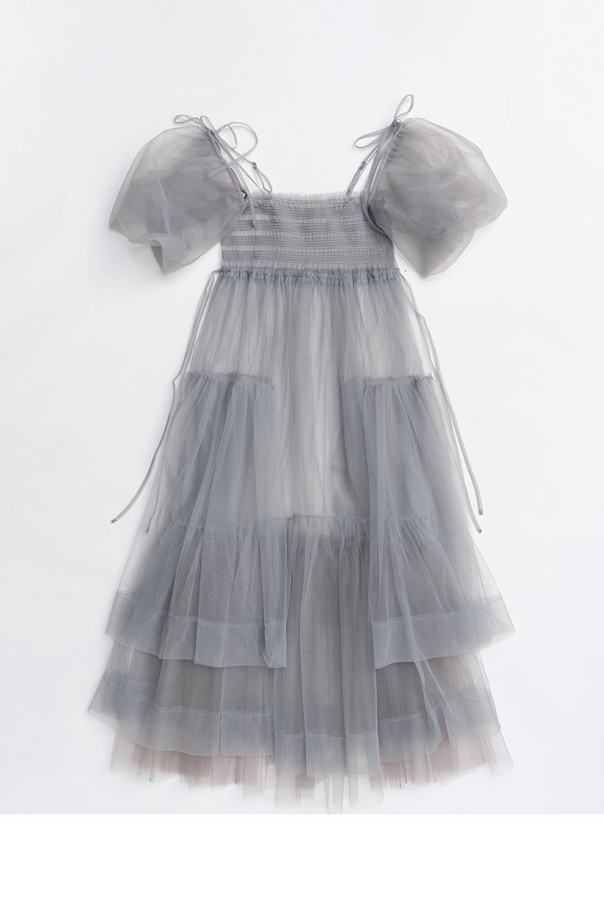 メゾンスペシャル/MAISON SPECIALの【予約販売】2-way Tulle Volume Camisole dress/2WAYチュールボリュームキャミワンピース(GRY(グレー)/21252265806)
