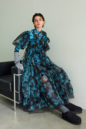 メゾンスペシャル/MAISON SPECIALの【予約販売】2-way tulle Volume Flower Print Camisole Dress/2WAYチュールボリュームフラワープリントキャミワンピース(110500/110503)