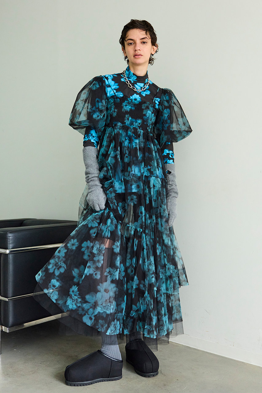 MAISON SPECIAL(メゾンスペシャル)｜2-way tulle Volume Flower Print