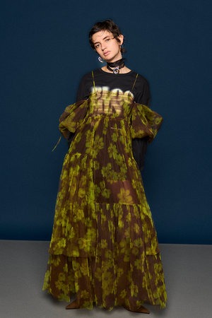 メゾンスペシャル/MAISON SPECIALの【予約販売】2-way tulle Volume Flower Print Camisole Dress/2WAYチュールボリュームフラワープリントキャミワンピース(110500/110503)