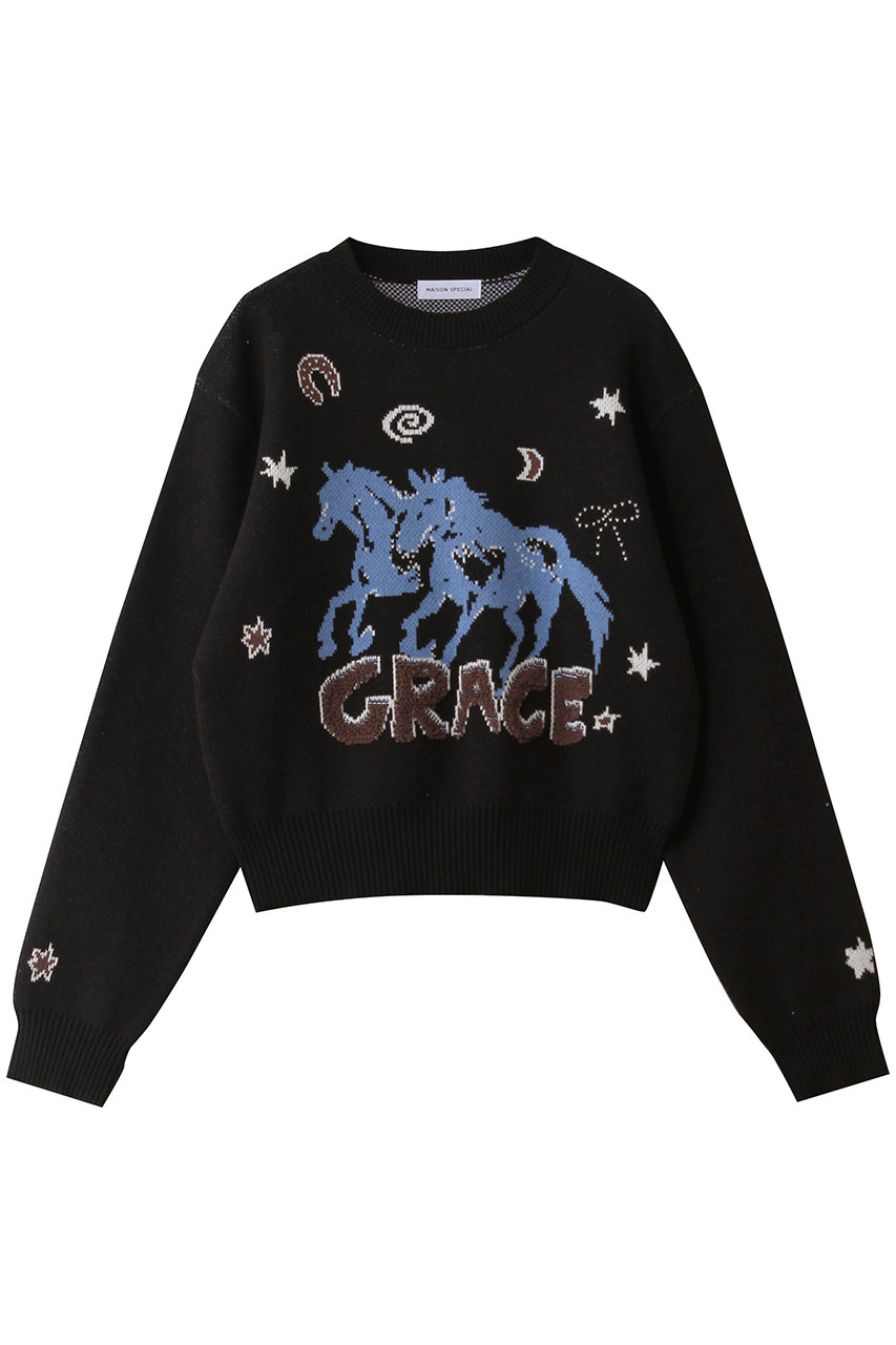 MAISON SPECIAL(メゾンスペシャル)｜Horse Knit/ホースニット/BLK