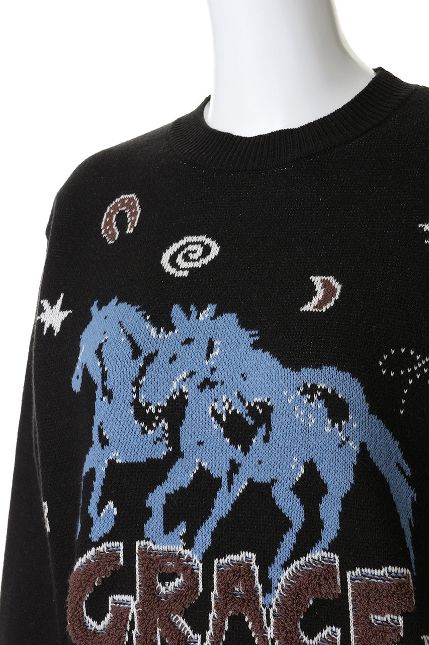 MAISON SPECIAL(メゾンスペシャル)｜Horse Knit/ホースニット/BLK