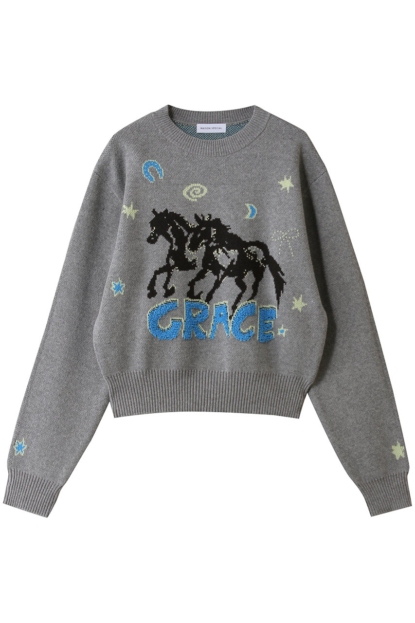 メゾンスペシャル/MAISON SPECIALのHorse Knit/ホースニット(GRY(グレー)/21252365213)