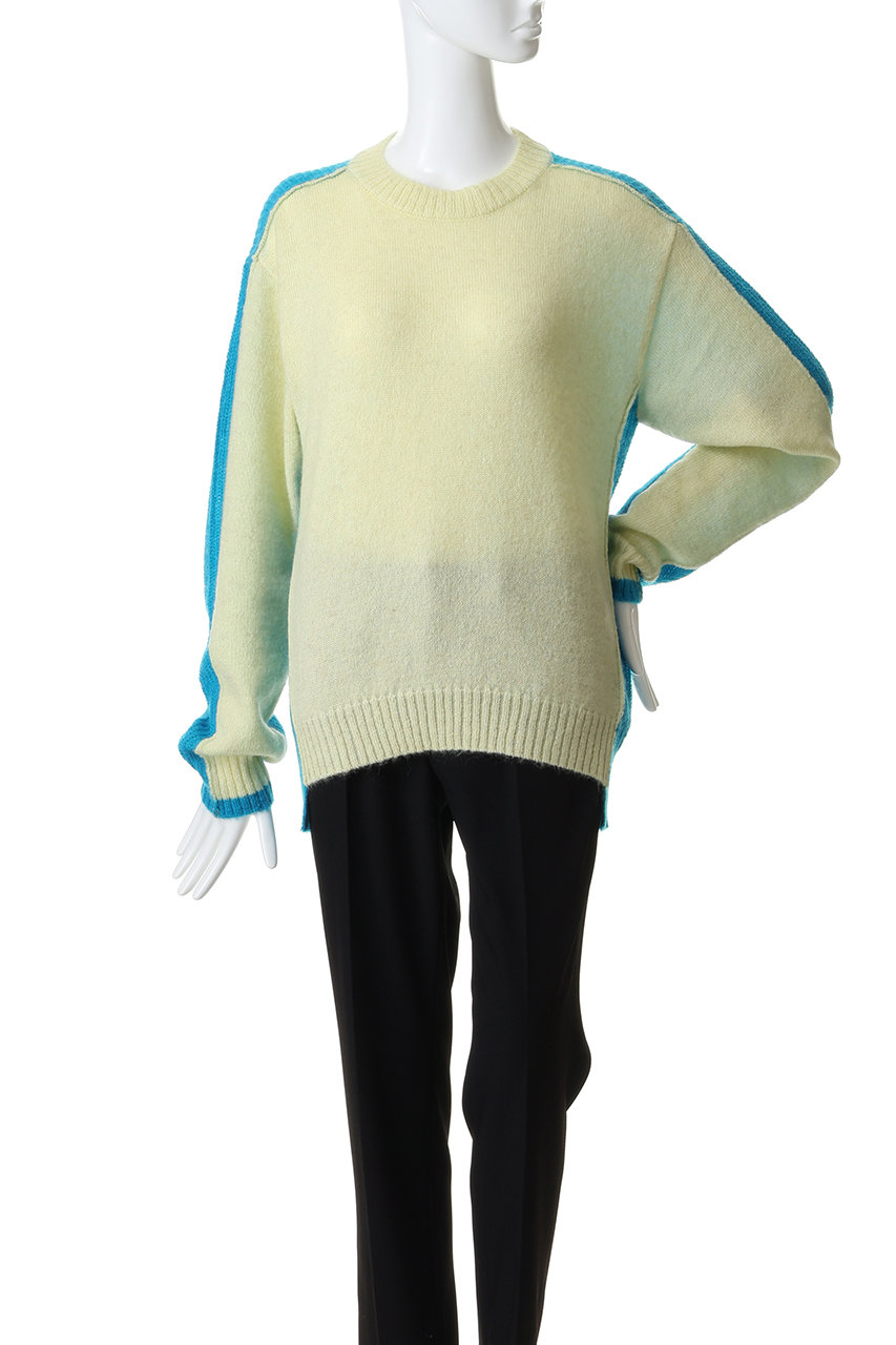 MAISON SPECIAL(メゾンスペシャル)｜Kid Mohair Two-Tone Knit Top