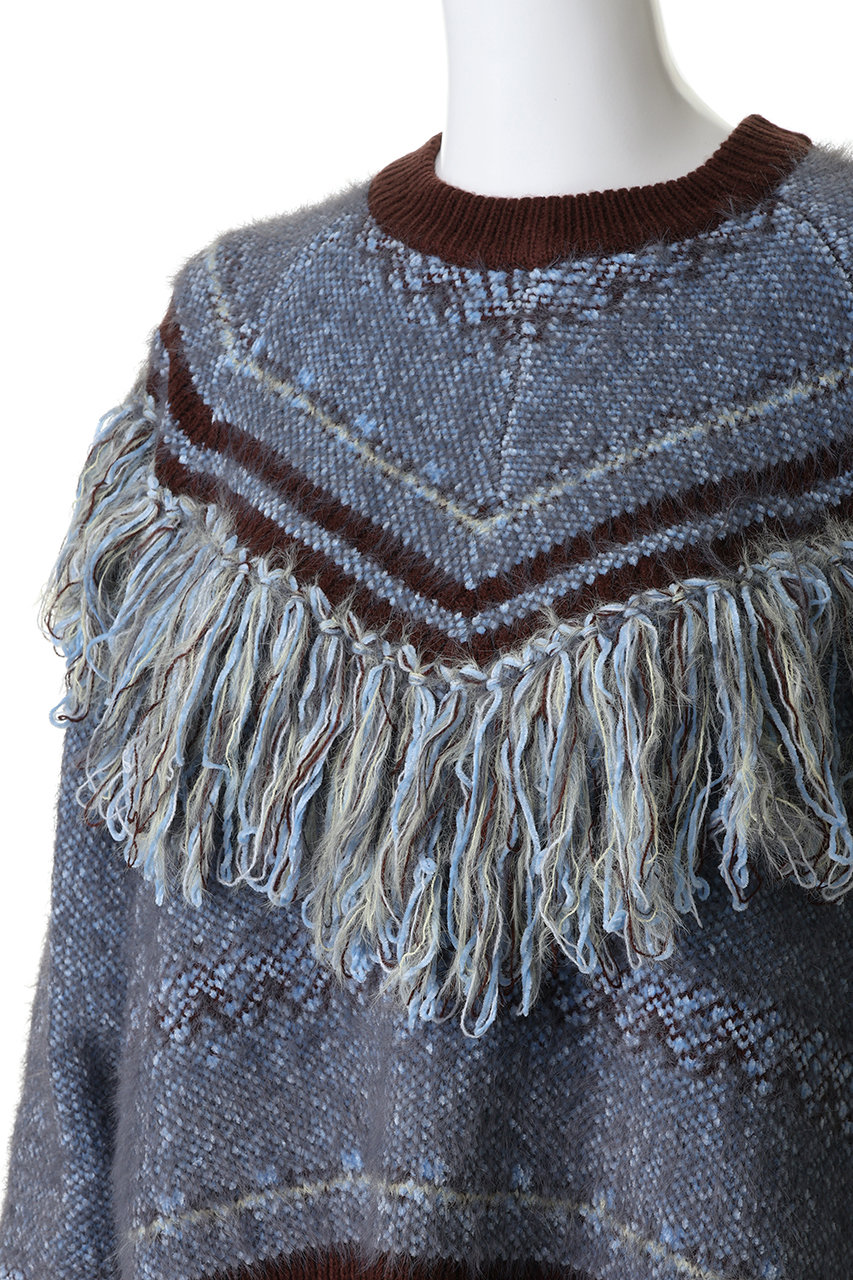 MAISON SPECIAL(メゾンスペシャル)｜Fringe Feather Knit/フリンジ