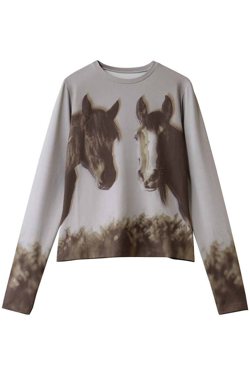 メゾンスペシャル/MAISON SPECIALのTwin Horse Skin Top/ツインホーススキントップ(BLK(ブラック)/21252415316)
