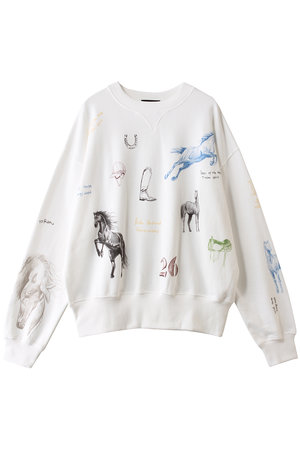 メゾンスペシャル/MAISON SPECIALのDrawing Horse Sweatshirt/ドローイングホーススウェット(110100/110105)