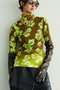 Gradient Turtle Flower Top/グラデーションタートルフラワートップス メゾンスペシャル/MAISON SPECIAL
