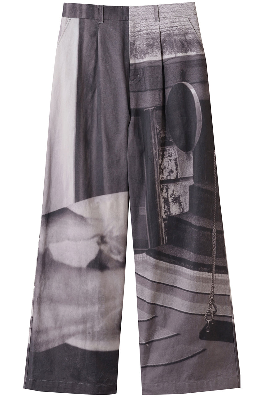 メゾンスペシャル/MAISON SPECIALのCityscape Photo Collage Pants/シティースケープフォトコラージュパンツ(BLK(ブラック)/21252465707)