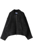 【UNISEX】フェードヤーン襟付きZIPニットブルゾン