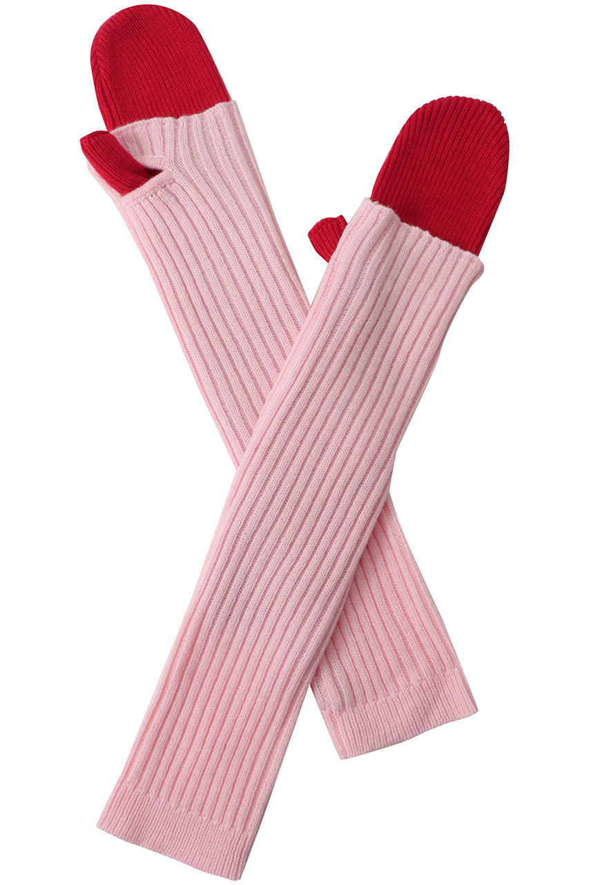 メゾンスペシャル/MAISON SPECIALのLayered Knit Glove/レイヤードニットグローブ(RED(レッド)/21252665302)