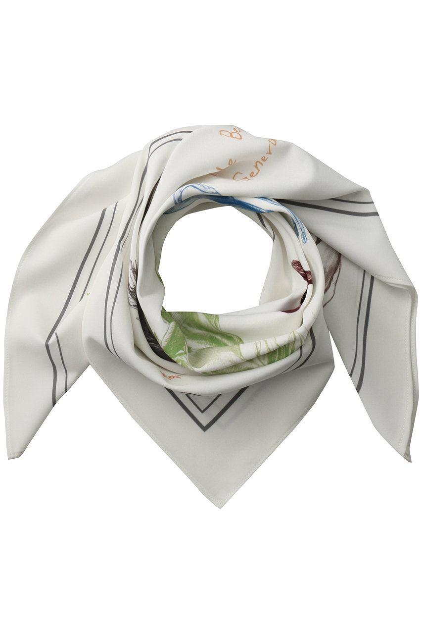 メゾンスペシャル/MAISON SPECIALのHorse Print Scarf/ホースプリントスカーフ(WHT(ホワイト)/21252665817)