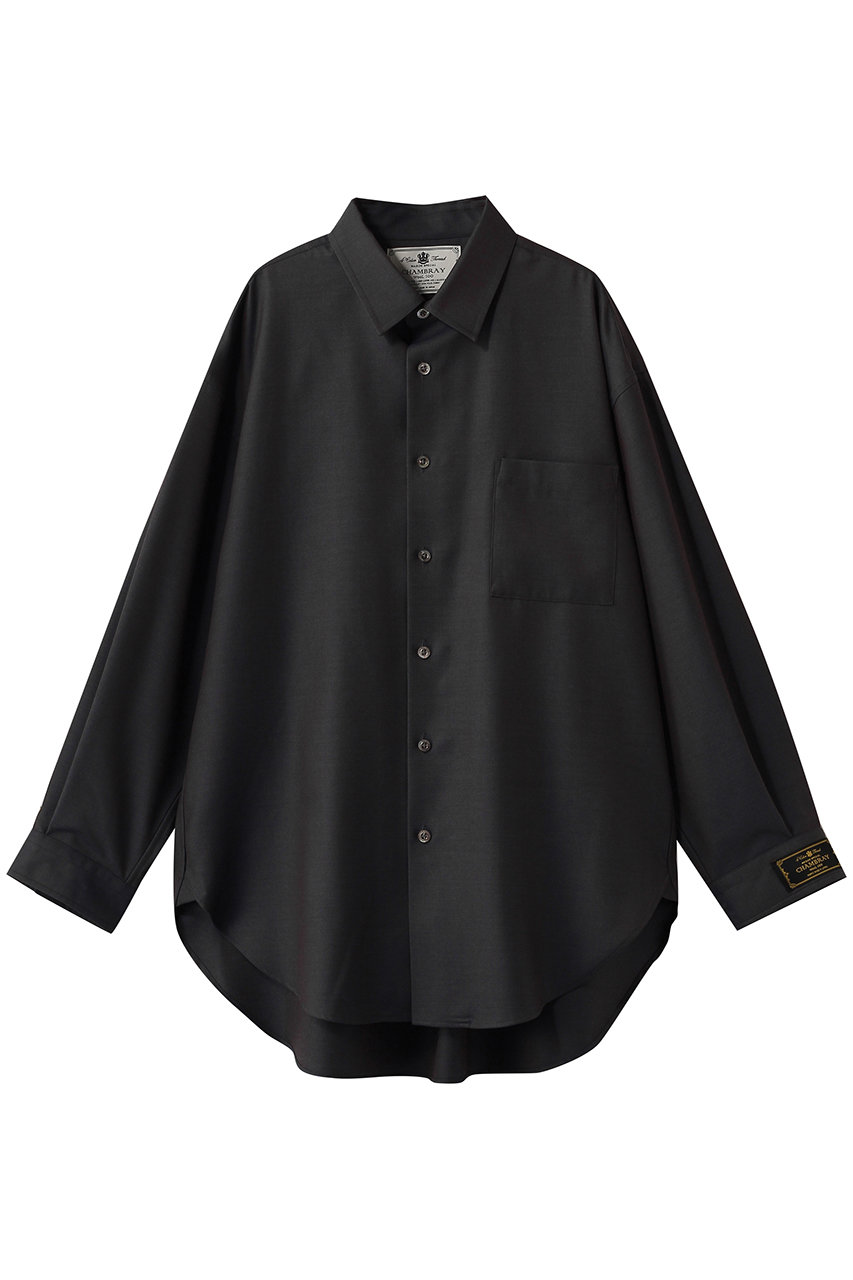 メゾンスペシャル/MAISON SPECIALの【UNISEX】72/2 4色シャンブレーウールシャツコート(C.GRY(チャコールグレー)/11252311213)