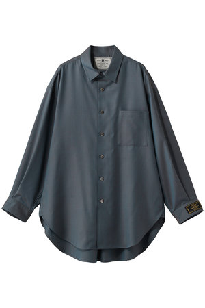 メゾンスペシャル/MAISON SPECIALの【UNISEX】72/2 4色シャンブレーウールシャツコート(110400/110403)