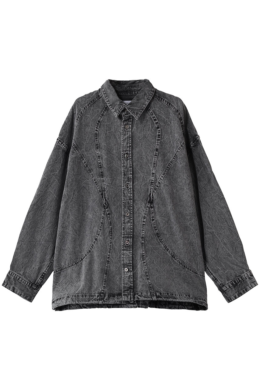 メゾンスペシャル/MAISON SPECIALの【UNISEX】デニム カーブ切替シャツブルゾン(WHT(ホワイト)/11252311502)