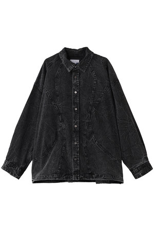 メゾンスペシャル/MAISON SPECIALの【UNISEX】デニム カーブ切替シャツブルゾン(110400/110403)