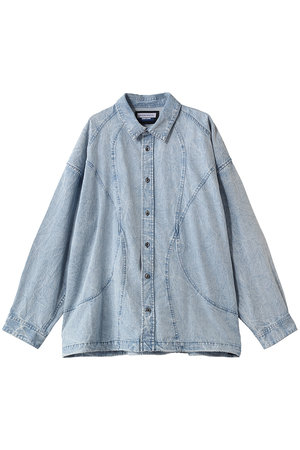 メゾンスペシャル/MAISON SPECIALの【UNISEX】デニム カーブ切替シャツブルゾン(110400/110403)
