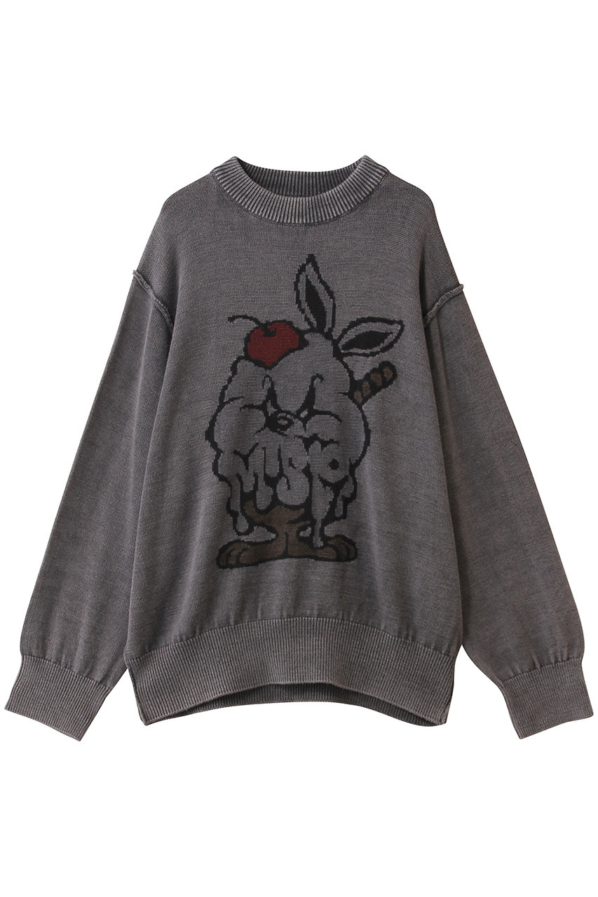 メゾンスペシャル/MAISON SPECIALの【UNISEX】パフェバニー JQDニットL/S(BLK(ブラック)/11261361202)
