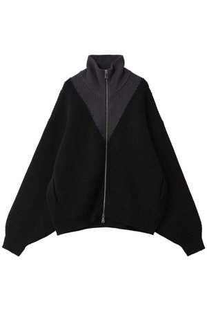 メゾンスペシャル/MAISON SPECIALの【UNISEX】Prime-Over V切替ドライバーズニットブルゾン(110300/110303)