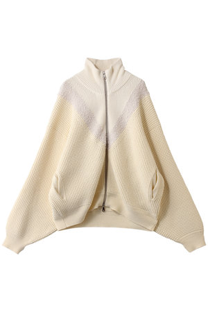 メゾンスペシャル/MAISON SPECIALの【UNISEX】Prime-Over V切替ドライバーズニットブルゾン(110300/110303)