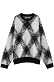 【UNISEX】ファンシーヤーンアーガイル クルーニットPO