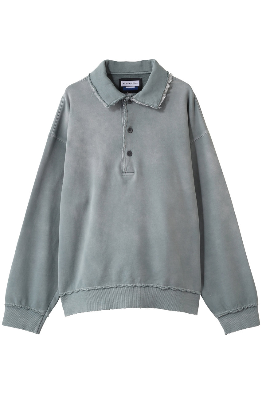 メゾンスペシャル/MAISON SPECIALの【UNISEX】DEEP FRONT　ポロスウェットPO(S.BLU(スカイブルー)/11261411701)