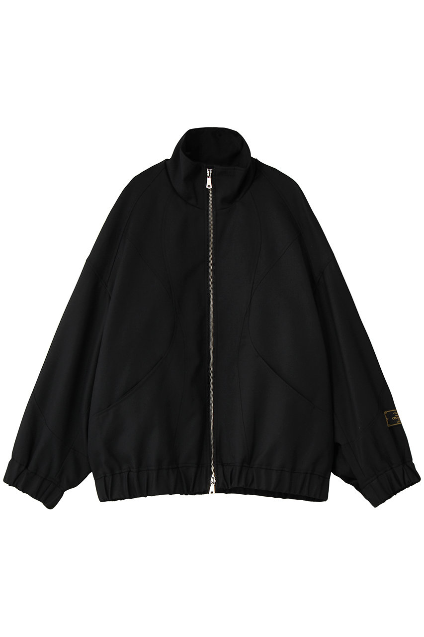 メゾンスペシャル/MAISON SPECIALの【UNISEX】72/2 4色シャンブレーウール カーブ切替スタンドブルゾン(BLK(ブラック)/11261211502)