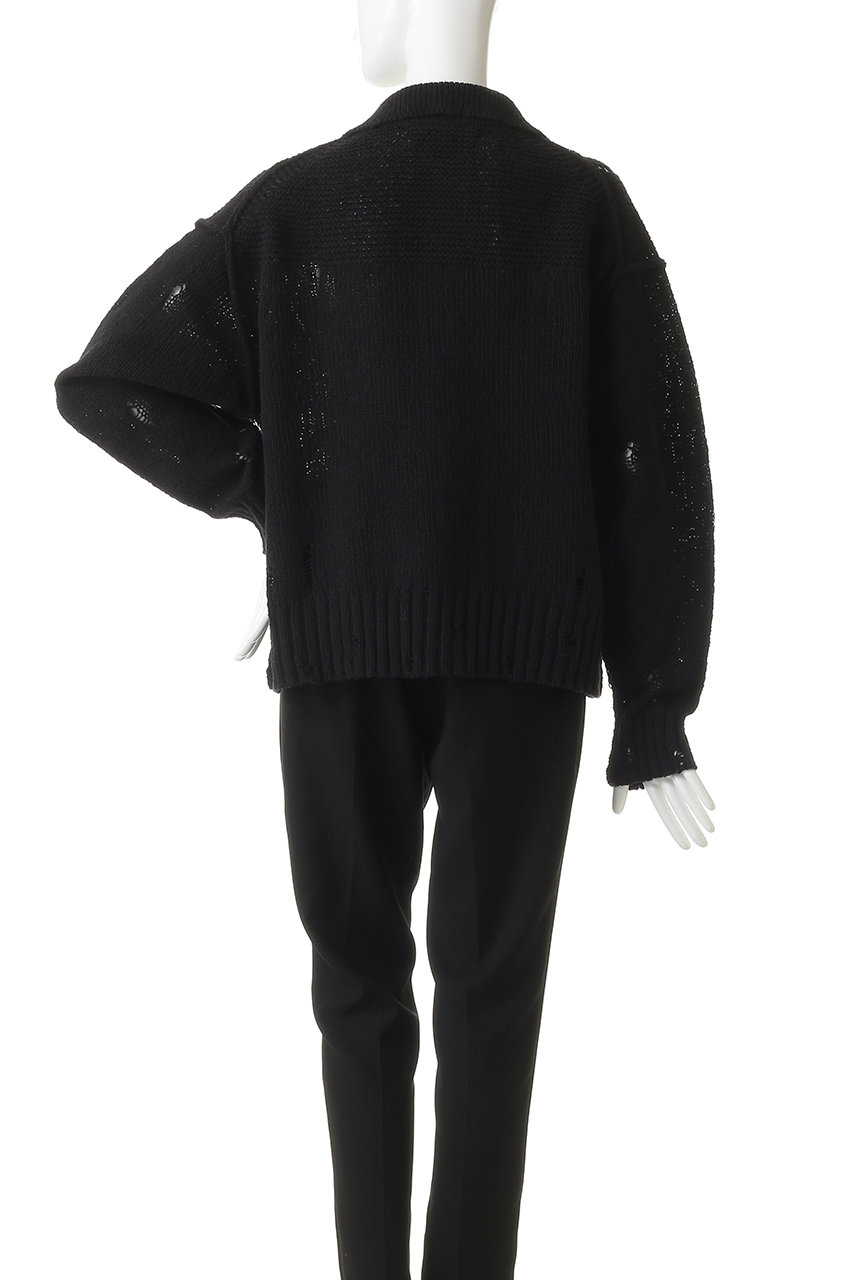 MAISON SPECIAL(メゾンスペシャル)｜【UNISEX】襟付きダメージニット