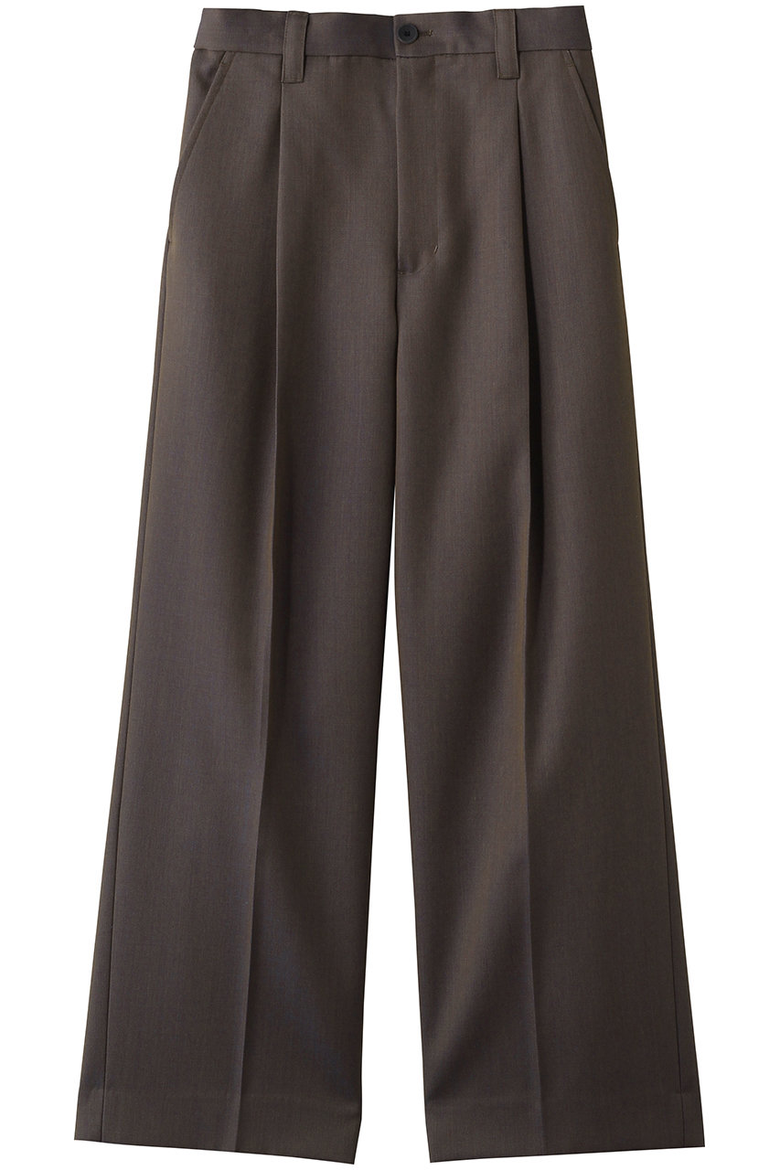 メゾンスペシャル/MAISON SPECIALの【UNISEX】48/2 4色シャンブレーウールワンタックワイド(GRY(グレー)/11251461214)