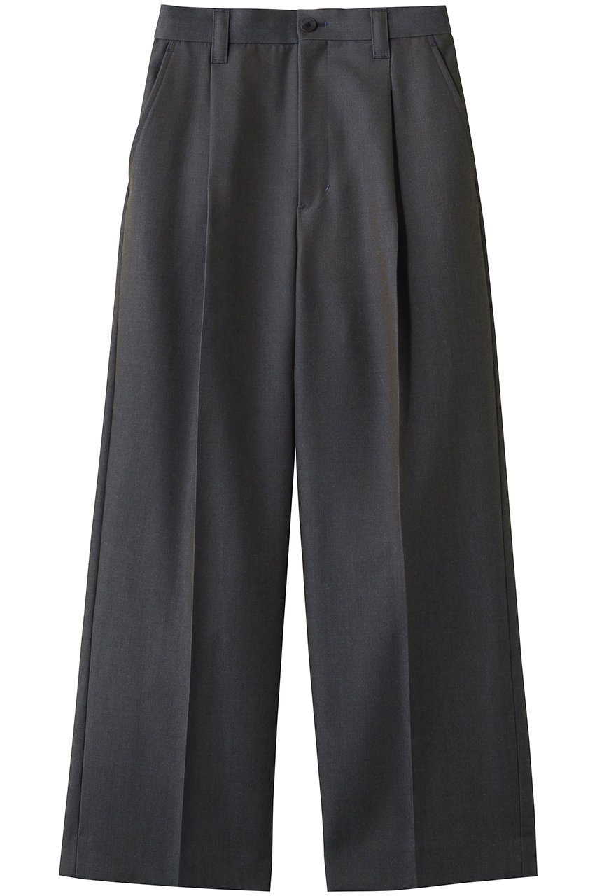 MAISON SPECIAL 【UNISEX】48/2 4色シャンブレーウールワンタックワイド (S.BLU(スカイブルー), 1) メゾンスペシャル ELLE SHOP